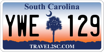 SC license plate YWE129