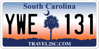 SC license plate YWE131