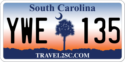 SC license plate YWE135