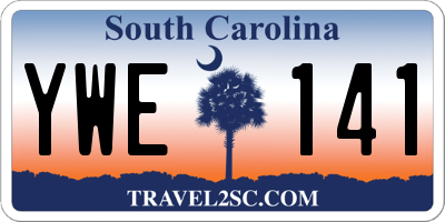 SC license plate YWE141