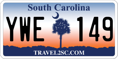 SC license plate YWE149