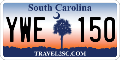 SC license plate YWE150