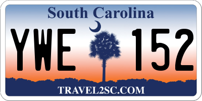 SC license plate YWE152