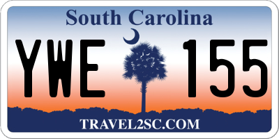 SC license plate YWE155