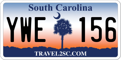 SC license plate YWE156