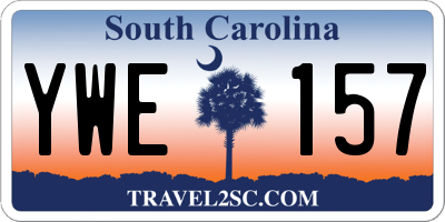 SC license plate YWE157