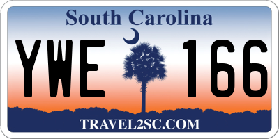 SC license plate YWE166