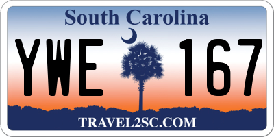 SC license plate YWE167