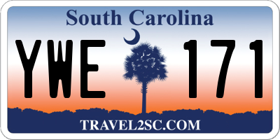 SC license plate YWE171