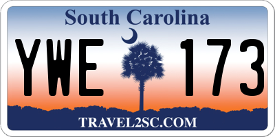 SC license plate YWE173