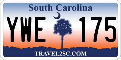 SC license plate YWE175