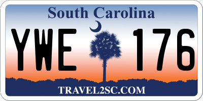 SC license plate YWE176