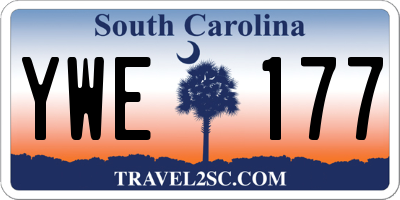 SC license plate YWE177