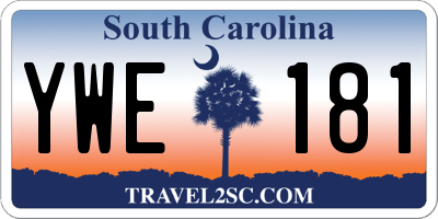 SC license plate YWE181