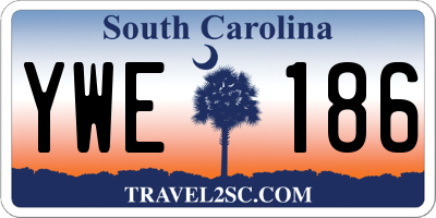 SC license plate YWE186