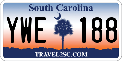SC license plate YWE188