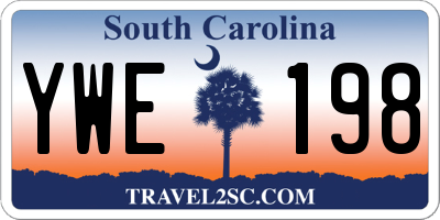 SC license plate YWE198