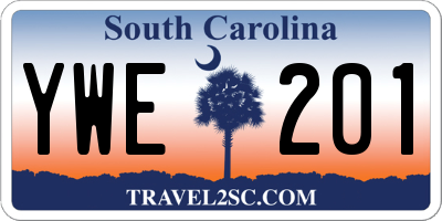 SC license plate YWE201