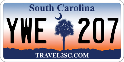 SC license plate YWE207