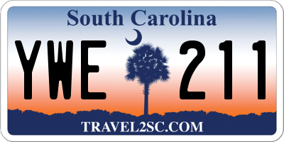 SC license plate YWE211