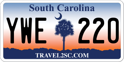 SC license plate YWE220