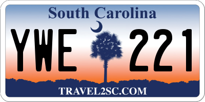 SC license plate YWE221