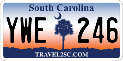 SC license plate YWE246
