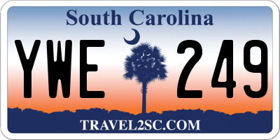 SC license plate YWE249