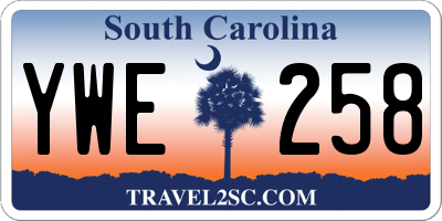 SC license plate YWE258