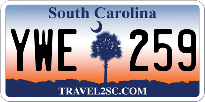 SC license plate YWE259