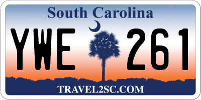 SC license plate YWE261