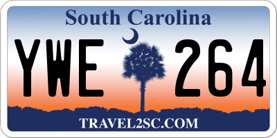 SC license plate YWE264