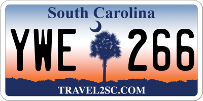 SC license plate YWE266