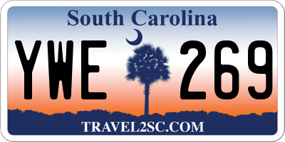 SC license plate YWE269