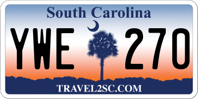 SC license plate YWE270