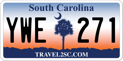 SC license plate YWE271