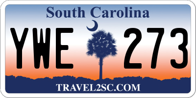 SC license plate YWE273