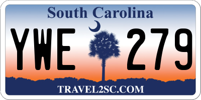 SC license plate YWE279