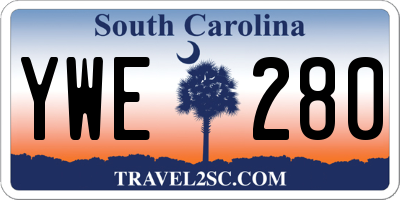 SC license plate YWE280
