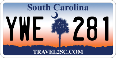 SC license plate YWE281