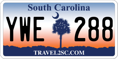 SC license plate YWE288