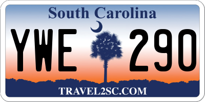 SC license plate YWE290