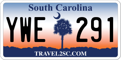 SC license plate YWE291