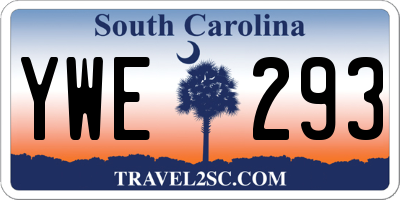 SC license plate YWE293