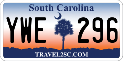 SC license plate YWE296