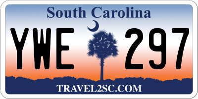 SC license plate YWE297