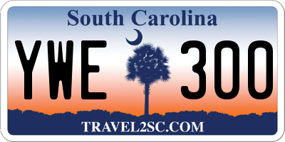 SC license plate YWE300