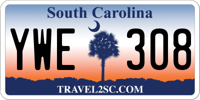 SC license plate YWE308