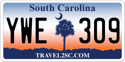 SC license plate YWE309