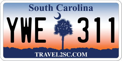 SC license plate YWE311